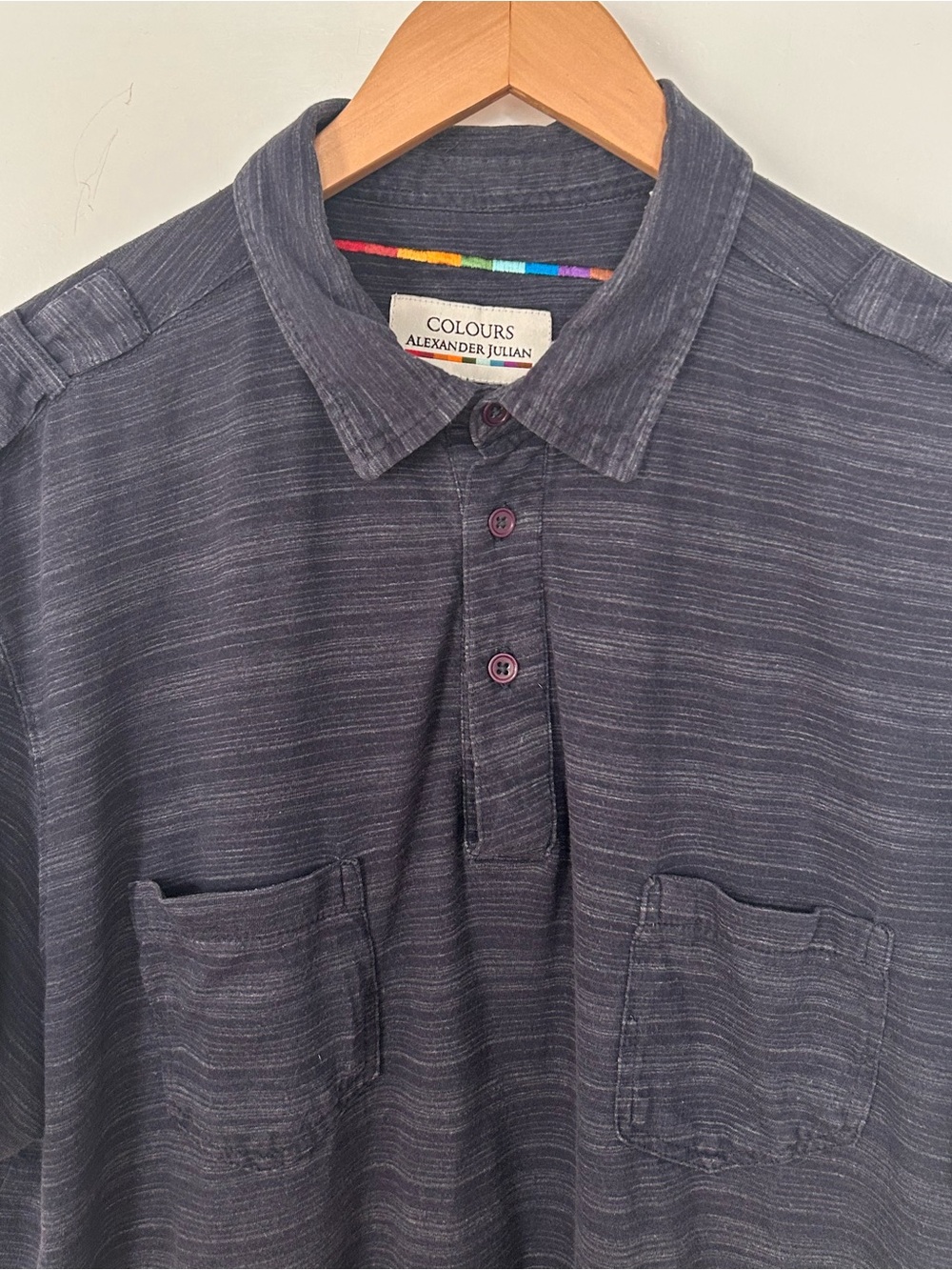 Colours By Alexander Julian Men's Size L Short Sleeve Patterned Polo
